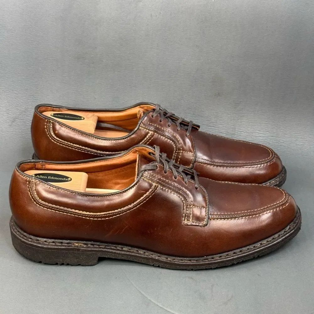 Allen Edmonds Wilbert Comfort oxford Shoe Dark Brown Made in the USA 12